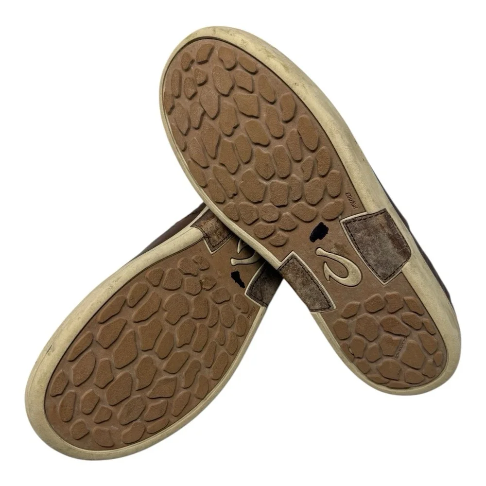 OluKai 🔥Kama'aina‎ 🤑Classic Slip-On Loafer Tooled Leather 9 Shoes Rare Sample
